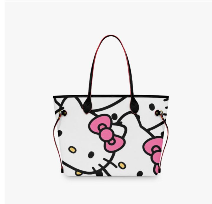 White x Pink H Kitty Tote Bag