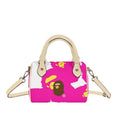 White/Pink B Ape Pillow Bag