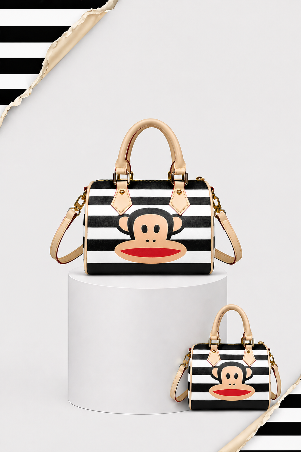 Striped Monkey Bag “ Nano “