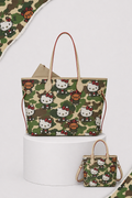 Green Camo x H Kitty Tote